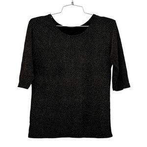 VTG stretchy metallic 3/4 sleeve top